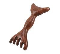 WOFASHPURET Peigne en Bois à Dents Larges Massage Cuir Double Tête Outil de des Cheveux Masseur en Bois Soin Capillaire Portable Femme