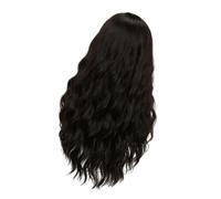 WOFASHPURET Perruque Bouclée Longue Pour Femme Dentelle Frontale Effet Réaliste Coiffure Marron Foncé