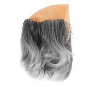 WOFASHPURET Perruque Chauve Homme Grise pour Halloween et Cosplay Calotte Chauve Confortable Facile à Porter Perruque Costume Scientifique et Vieux Accessoire pour Fête et Spectacle