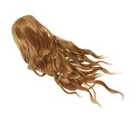 WOFASHPURET Perruque Ondulée Synthétique Haute Température Longue 12, Perruque Femme Boucles Naturelles, Coiffure De Cosplay Et Fête, Couleur Châtain Clair