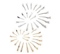 WOFASHPURET Pinces à Cheveux en Métal 40 Pcs Grandes et Moyennes 9 Cm 5,7 Cm Maintien pour Coiffeur Salon Domicile Clips Alligator Sectionnement Cheveux