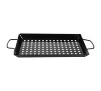 WOFASHPURET Plaque de Cuisson Extérieure en Acier Carbone Noir pour Légumes et Poissons, Poêle à Griller Ménager Antiadhésive Facile à Transporter pour Barbecue en Plein Air