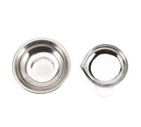 WOFASHPURET Plateaux de Pesée Professionnel en Acier Inoxydable 2pcs Léger et Adapté aux Bijoux Bords Arrondis, Plateau Diamant pour Balance Électronique