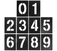 WOFASHPURET Pochoirs Numérotés Pvc Réutilisables 10 Pièces 0-9 Chiffres 10 Cm Pochoir Peinture Murale et Tissu Solide pour Décoration et Projets Artistiques