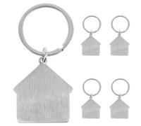 WOFASHPURET Porte-Clés Artisanaux Vierges Lot de 5 à Suspendre en Vrac pour Sublimation, Adaptés aux Créations Manuelles et Présents Personnalisés