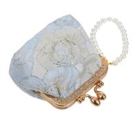 WOFASHPURET Portefeuille De Perles Portable Décoration De Mousse Décorations en Peluche Stickers Muraux Roses Petite Décoration Bourse Décoration Rose Décoration Verte Robe Femmes Métal Blue