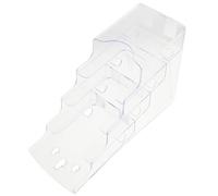 WOFASHPURET Présentoir à Brochures de Table en Acrylique Transparent, Porte-Flyers Mural à Quatre Niveaux, Support Stable pour Rangement de Brochures et Documents A6 en Milieu Professionnel