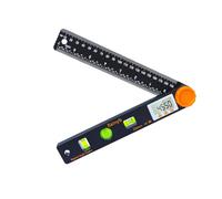 WOFASHPURET Rapporteur D'angle Numérique Multi-usage en Abs et Alliage Léger, Outil de Mesure D'angle 360° Bouton de Serrage, Équerre pour Travail du Bois et Bricolage Professionnel