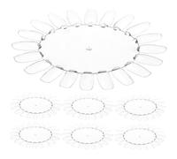WOFASHPURET Roue D'entraînement Nail Art, 10 Pièces Nuancier Transparent, 13x11 Cm, Pour Visualiser Vernis Et Motifs, Usage Professionnel Manucure
