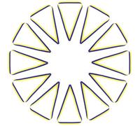 WOFASHPURET Rubans pour Médailles de Récompense en Polyester Jaune et Bleu, Lot de 30 avec Pinces à Pression, Cordons Confortables pour Événements Sportifs, Scolaires et Cérémonies,