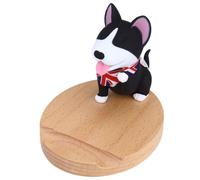 WOFASHPURET Support de Téléphone Portable en Bois Créatif Forme de Chien Noir pour Smartphone Bureau, Pratique et Utilisation sans Mains
