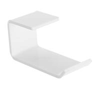 WOFASHPURET Support Mural Bureau pour Casque Audio Blanc en Acrylique, Fixation Adhésive, Forme U Anti-déformation, Compatible Casques Gaming et Écouteurs, Accessoire Pratique pour Rangement