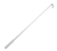 WOFASHPURET Tirette à Rideaux Manuelle en Aluminium 50 Cm, Baguette de Traction Robuste Argentée, Tringles à Rideaux pour Fenêtres, Mécanisme Coulissant Simple pour Voilages et Stores Lourds