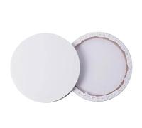 WOFASHPURET Toile Ronde à Peindre 30 Cm en Coton 100% Vierge, Châssis Entoilé Professionnel Blanc pour Peinture Acrylique et Huile, Cadre Toile Tendue pour Artistes, Support Créatif DIY