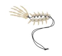 WOFASHPURET Vintage Halloween Skull Necklace With Skeleton Hand Pendant Retro Gothic Punk Bone Choker For Women And Men Lightweight Spooky Accessory For Cosplay And Costume Parties