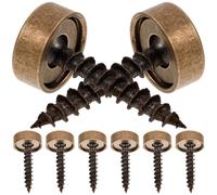 WOFASHPURET Vis Décoratives Bronze Antique 12 MM Capuchons, Lot de 8, Vis à Miroir Autotaraudeuses pour Fixation Murale, Cache-Vis Décoratifs pour Intérieur Maison