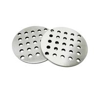 WOFDALY Plaques en Acier Inoxydable 304 2PCS Écran d'eau Plaques Métalliques Perforées Diamètre 60MM Couvercle De Drain De Sol Design Rond Moderne pour Salle De Bain,Thickness 10MM