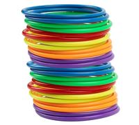 WOFEU 12 Anneaux de Lancer en Plastique, cerceaux de Lancer pour Enfants, Jeu de Lancer d'anneaux de Carnaval pour Les Jeux Sportifs d'intérieur et d'extérieur, Jeux pour Les fêtes