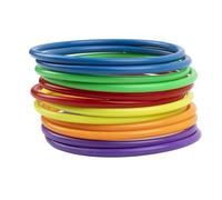 WOFEU 12 Anneaux de Lancer en Plastique, cerceaux de Lancer pour Enfants, Jeu de Lancer d'anneaux de Carnaval pour Les Jeux Sportifs d'intérieur et d'extérieur, Jeux pour Les fêtes