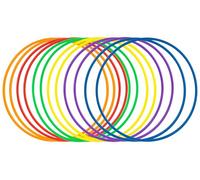 WOFEU 12 Anneaux de Lancer en Plastique, cerceaux de Lancer pour Enfants, Jeu de Lancer d'anneaux de Carnaval pour Les Jeux Sportifs d'intérieur et d'extérieur, Jeux pour Les fêtes