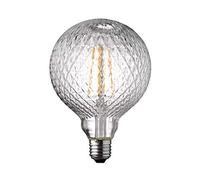 WOFI Ampoule à filament LED pour plafonnier/lampe de bureau, Verre, Transparent, 12.5 x 12.5 x 17.5 cm, E27