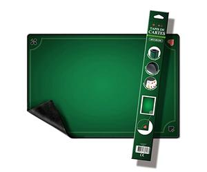 WOGAMAT Officiel - Tapis Belote Professionnel Luxe Format Standard 60X40cm- Néoprène épais Antidérapant -Glisse des Cartes Parfaite. Utilisé en Casinos. Coinche, Contrée