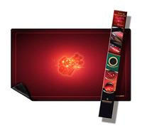 WOGAMAT - Tapis de Jeu Neoprene Rouge Rubis Grande Longueur 60 x 100 cm pour Jeux de Cartes, Jeux de Dés, Jeux de Société - Néoprène Silencieux épais Lavable antidérapant - Tapis Multijeux Luxe.
