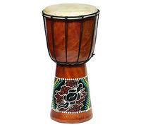 Wogeka - Djembé de 25 cm - Bongo avec peinture à pois - Gecko - Idée cadeau - Tambour de style africain 22
