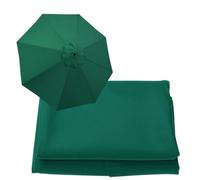 WOGTITYI Toile De Rechange De Parasol Jardin À 6/8 Baleines, Housse De Rechange 200cm 270cm 300cm, pour Jardin, Terrasse, Cour, Plage, Piscine, Marché(Épaisseur:Dark Green,Size:3.0m-6 Baleines)