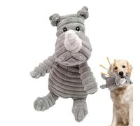 WOGXN Jouets grinçants pour Chien, Jouets pour Chien rhinocéros - Jouets pour Chiots en Peluche Rhino | Jouet interactif Mignon et Amusant pour Chiot, à mâcher et à Jouer, pour Les occuper