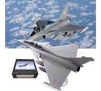 WOGYOZKA Dassault Rafale B 1:72 Avion De Chasse Biplace en Métal avec Support, Avion Militaire Libyen Moulé sous Pression, Simulation d'avion en Alliage, Ornements Finis