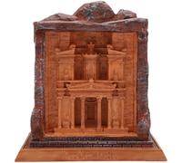 WOGYOZKA La Cité Antique De Pétra Maquette De Bâtiment Statue En Résine Sculpture De La Cité Antique Objets De Collection Monuments Décoration D'intérieur Ornements Miniatures De Jardin