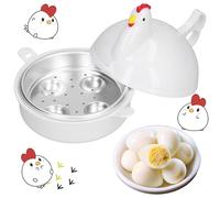 Wohlstand Cuiseur à Œufs pour Micro-Ondes,Cuiseur à oeufs Big Boiley 13.3 * 15.7 * 15.7cm, Micro-ondes Boiler Rapid Egg Cooking Appliances,4 Oeufs