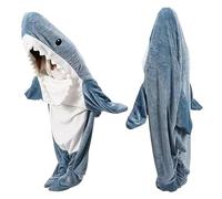 wohn&lebe Shark Blanket Couverture Requin pour Adulte, Plaid Requin Adulte en Flanelle Super Doux et Confortable, Couverture De Requin Portable Adulte, Plaid Requin Couverture De Requin à Capuche