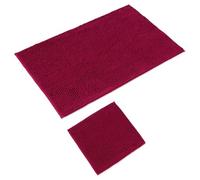 WohnDirect Lot de 2 Tapis de Bain 70x120+45x45 Baie | Duo généreux pour l'espace douche et lavabo - sublime les grandes salles de bain