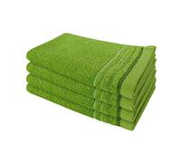WohnDirect Lot de Serviettes pour invités 4 pièces • 4 Serviettes pour invités (30x50) • éponge 100% Coton • Vert