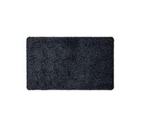 WohnDirect Magic Mat 50x75cm, Bleu-Noir • Paillasson en Microfibre Ultra Absorbant, Lavable et antidérapant • 0,5 CM d'épaisseur