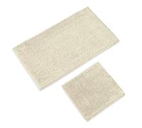 WohnDirect Tapis de Bain 2 pièces sans décolleté • antidérapant et Lavable en Machine • sans Encolure pour WC - Creme