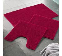 WohnDirect Tapis de Bain 45x45 cm Contour WC - Baie - Antidérapant, Absorbant et Doux - Sets modulables Tapis Salle de Bain