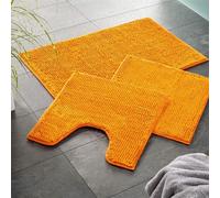 WohnDirect Tapis de Bain 45x45 cm - Orange - Antidérapant, Absorbant et Doux - Sets modulables Tapis Salle de Bain
