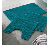WohnDirect Tapis de Bain 50x80 cm - Petrolé - Antidérapant, Absorbant et Doux - Sets modulables Tapis Salle de Bain