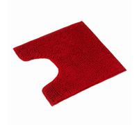 WohnDirect Tapis de bain avec découpe WC PARIS Rouge 45 x 45 cm AVEC découpe