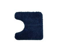 WohnDirect Tapis de Bain Bleu foncé - 45x45cm avec Encolure pour WC - pour créer Un Set de Tapis de Bain - Antidérapant, Absorbant et Doux
