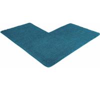 WohnDirect tapis de bain d'angle PARIS Petrol 100 x 100 x 50 cm