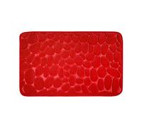 WohnDirect Tapis de Bain Mousse à mémoire de Forme antidérapant - Tapis de Bain 60 x 100 cm - Rouge