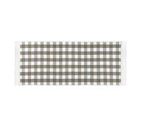 WohnDirect Tapis de Cuisine à Carreaux 50 x 135 cm Beige pour la Cuisine, Le Couloir, Le Salon - Tapis de Cuisine Lavable en Machine - Tapis 100% Coton avec Franges ludiques