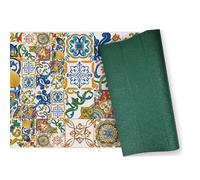 WohnDirect Tapis d'intérieur Fonctionnel jusqu'à 10 m de Long - Tapis de Cuisine résistant, antidérapant et Facile à Nettoyer - Tapis de Bain - Tapis de Passage - Provence - 50x450cm