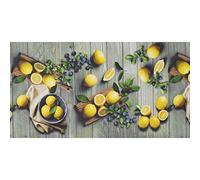 WohnDirect Tapis d'intérieur Fonctionnel jusqu'à 10 m de Long - Tapis de Cuisine résistant, antidérapant et Facile à Nettoyer - Tapis de Bain - Tapis de Passage - Lemon - 50x200cm