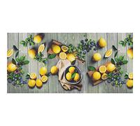 WohnDirect Tapis d'intérieur Fonctionnel jusqu'à 10 m de Long - Tapis de Cuisine résistant, antidérapant et Facile à Nettoyer - Tapis de Bain - Tapis de Passage - Lemon - 50x70cm