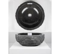 Wohnfreuden Lavabo rond en marbre de 40 cm en anthracite - Avec choix unique